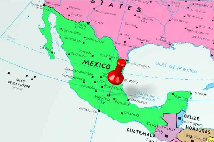 メキシコの地図のイメージ