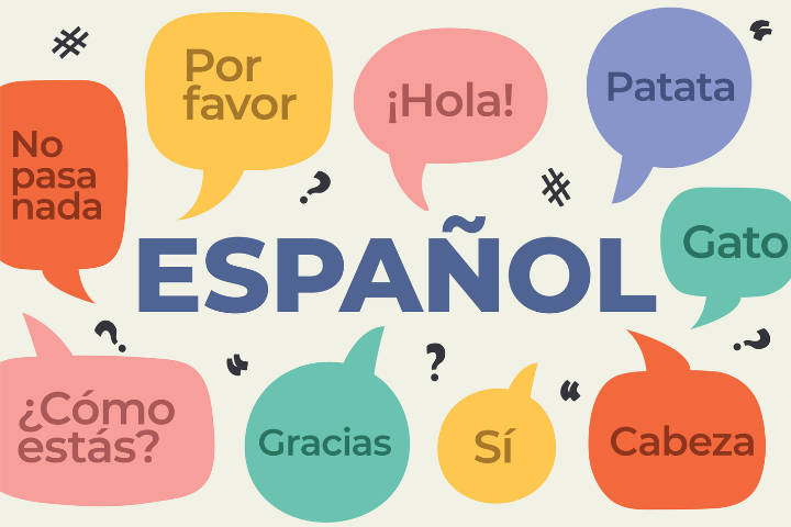 スペイン語の単語と吹き出し、スペイン語の単語やフレーズ