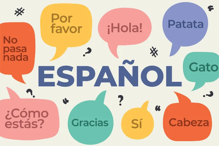 スペイン語の単語と吹き出し、スペイン語の単語やフレーズ